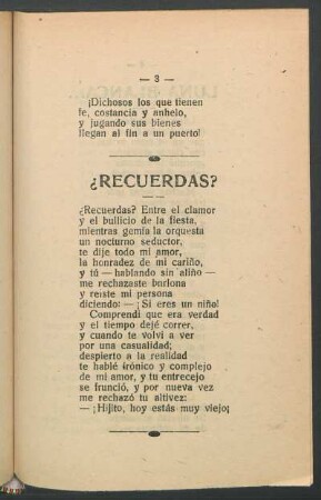 ¿Recuerdas?