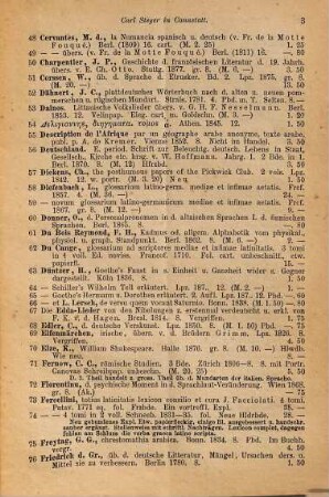 Verzeichniss antiquarischer Bücher von Carl Steyer, Antiquariat, Cannstatt bei Stuttgart. 6. [1882]