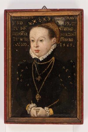 Miniaturporträt der Gräfin Elisabeth von Henneberg, geborene Herzogin von Württemberg