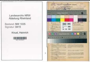 Entnazifizierung Heinrich Knust , geb. 22.11.1890 (Steiger)