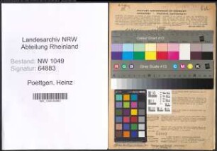 Entnazifizierung Heinz Poettgen , geb. 29.11.1914 (Lehrer)