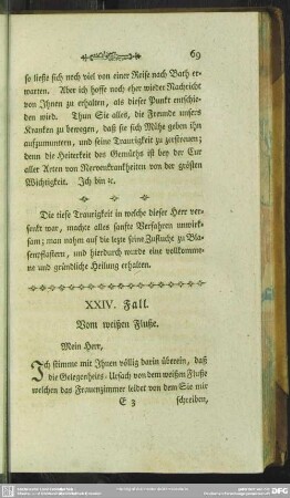 XXIV. Fall. Vom weißen Fluße