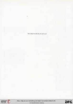 Werkverzeichnis