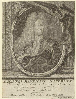 Johann Moritz Hoffmann, Ansbachischer Rat und Leibarzt; geb. 6. Oktober 1653