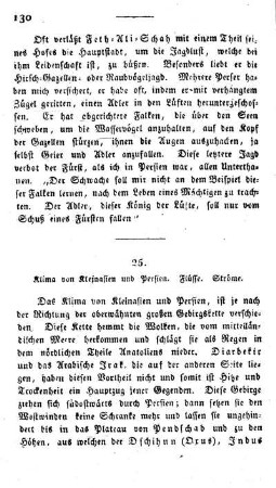 25. Klima von Kleinasien und Persien. Flüsse. Ströme.