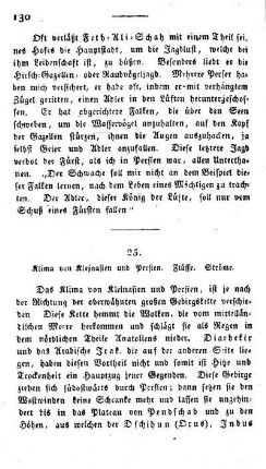 25. Klima von Kleinasien und Persien. Flüsse. Ströme.