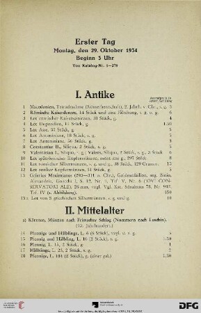 I. Antike (Nr. 1-13)