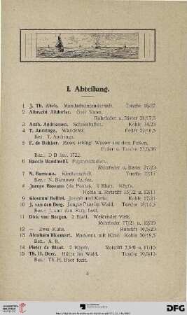 I. Abteilung (Nr. 1-210)