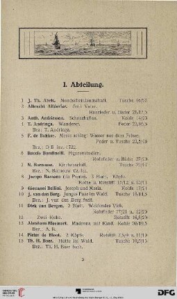 I. Abteilung (Nr. 1-210)