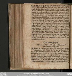 Das vierde Capitel. Von vielen falschen Propheten/ Secten vnd Ketzern/ für dem Jüngsten Tag.