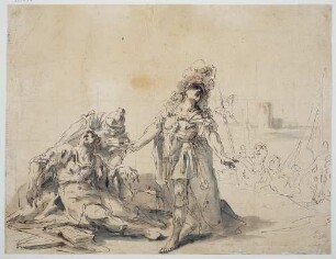 Alexander vor dem Körper des Darius