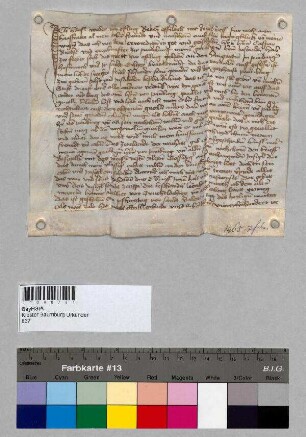 Freistiftsrevers des Hans Weber von Offling gegenüber Propst Kaspar von Baumburg für das Gut zu Offling, das in der Hofmark Baumburg und der Kreuztracht St. Ägidien gelegen ist.; S: Alex Gessenberger