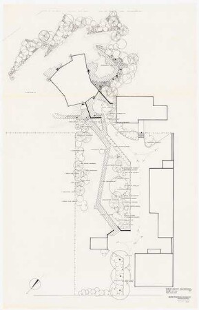 Garten Kiekert, Heiligenhaus: Pflanzplan 1:100