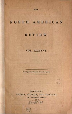 The North American review. 86. 1858