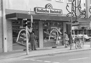 Bäckerei "Badische Backstub`". Neu eröffnete Filiale in der Karlstraße Ecke Amalienstraße
