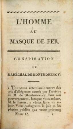 L'homme au masque de fer, 2