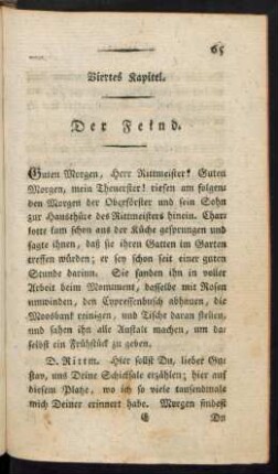 Viertes Kapitel. Der Feind.