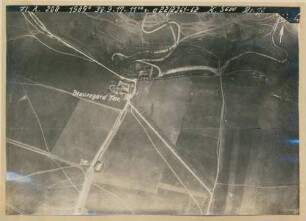 Foto des Geländes um die Beauregard Ferme südlich von Muscourt (Luftbild)