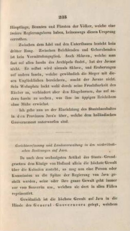 Gerichtsverfassung und Landesverwaltung in den niederländischen Besitzungen auf Java