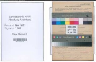 Entnazifizierung Heinrich Day , geb. 21.10.1903 (Rechtsanwalt)