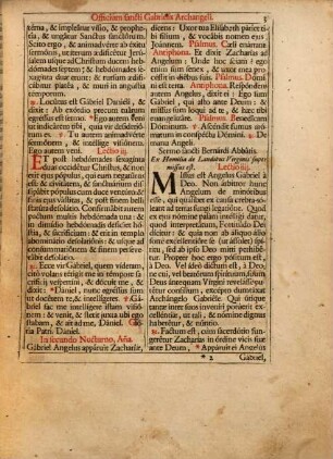 Officium S. Gabrielis Archangeli. Duplex Majus : A Sac. Rituum Congreg. recognitum, & approbatum. Et ab omnibus ... Christi fidelibus, ... recitari die xviij. Martij