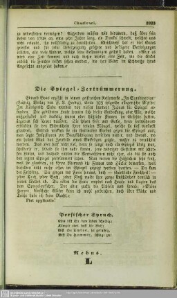 Die Spiegel-Zertrümmerung