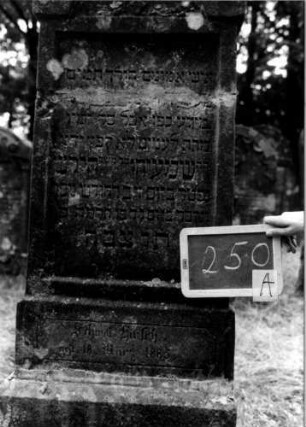 Grabstein 250 [Nir S. 158 Nr. 15.12]: Grabstein 250A [Nir S. 158 Nr. 15.12]