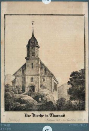 Die Berg- und Stadtkirche von Tharandt bei Dresden, aus der Zeitschrift Dresdner Stadt- und Landbote für das Königreich Sachsen, 1831