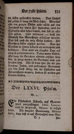 Der LXXVI. Psalm.