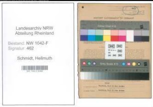Entnazifizierung Hellmuth Schmidt , geb. 02.01.1904 (Zollbeamter)