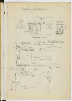 Rathaus, Gardelegen: Details (aus: Skizzen- und Fotoalbum 28)