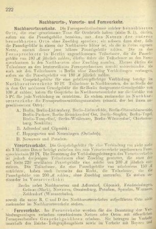 Nachbarorts-, Vororts- und Fernverkehr