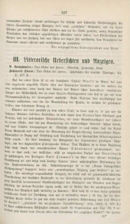 327-334 Literarische Uebersichten und Anzeigen
