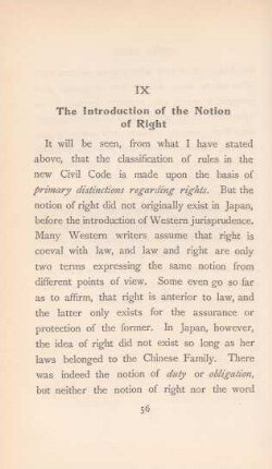 IX. The introduction of the notion of right