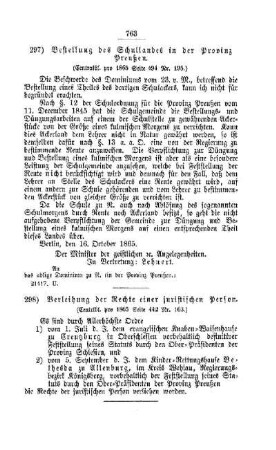 Verleihung der Rechte einer juristischen Person : [V. Elementarschulwesen]