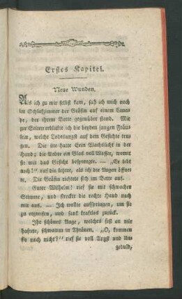 Erstes Kapitel. Neue Wunden.