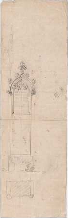 Voit, August von; Obloch; Gedenkstein für König Ludwig I. - Grundriss, Ansicht