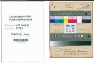 Entnazifizierung Peter Schiffrath, geb. 11.07.1876 (Schreiner)