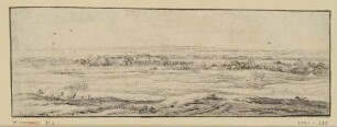 Flache holländische Landschaft, links Herde