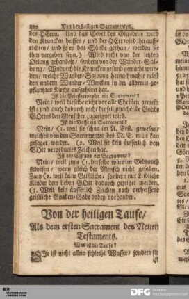 Von der heiligen Taufe.