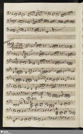 1419. Aria: Cara voce del mio bene / Anonymus