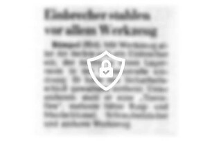 Einbrecher stahlen vor allen Dingen Werkzeug