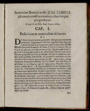Cap. I. Definitionem nominalem delineans.