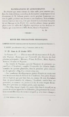 Revue des publications périodiques.
