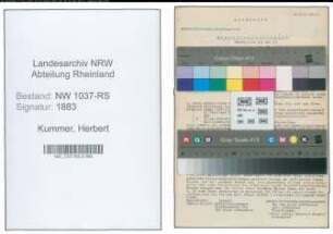 Entnazifizierung Herbert Kummer , geb. 15.06.1906 (Studienrat)