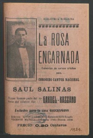 La rosa encarnada : colección de versos criollos