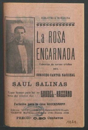 La rosa encarnada : colección de versos criollos
