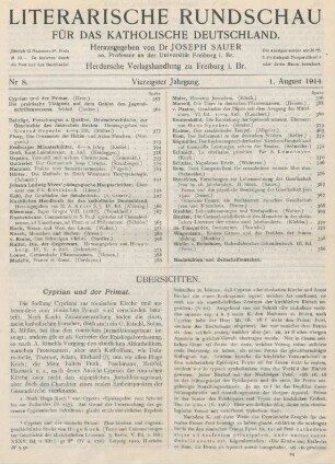 357-362 Cyprian und der Primat