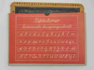 Schiefertafel mit Tafelschoner