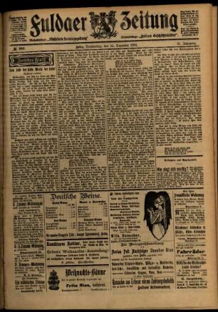 Zweite Ausgabe vom Donnerstag, den 22. Dezember 1904.